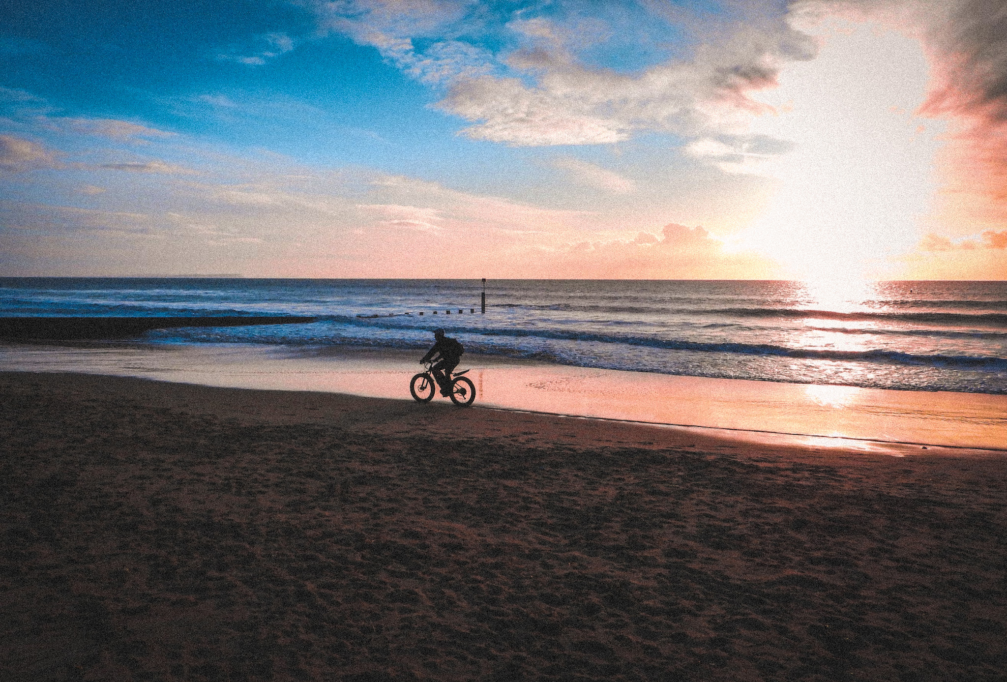 Vélo sur la plage Minorque